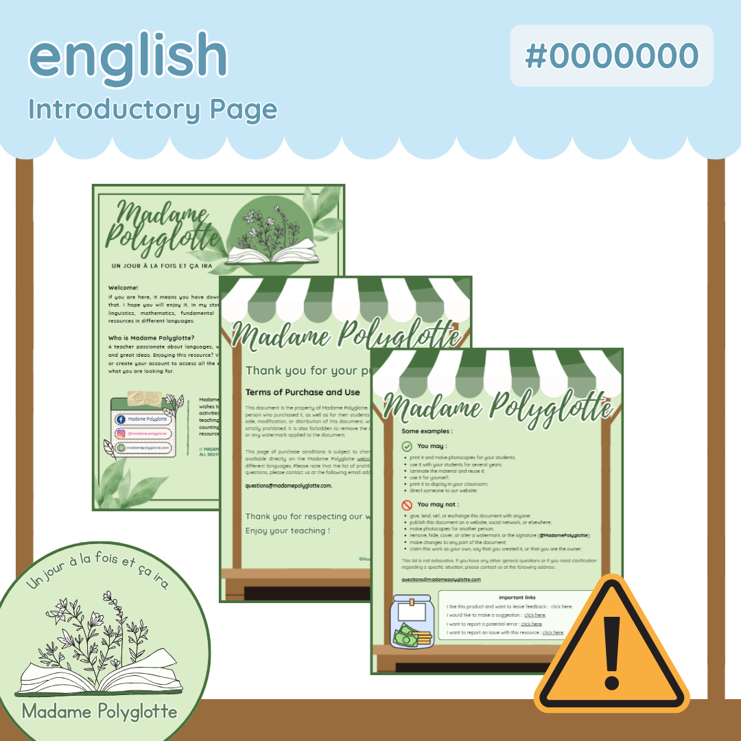 EN - Introductory Page - Page de présentation