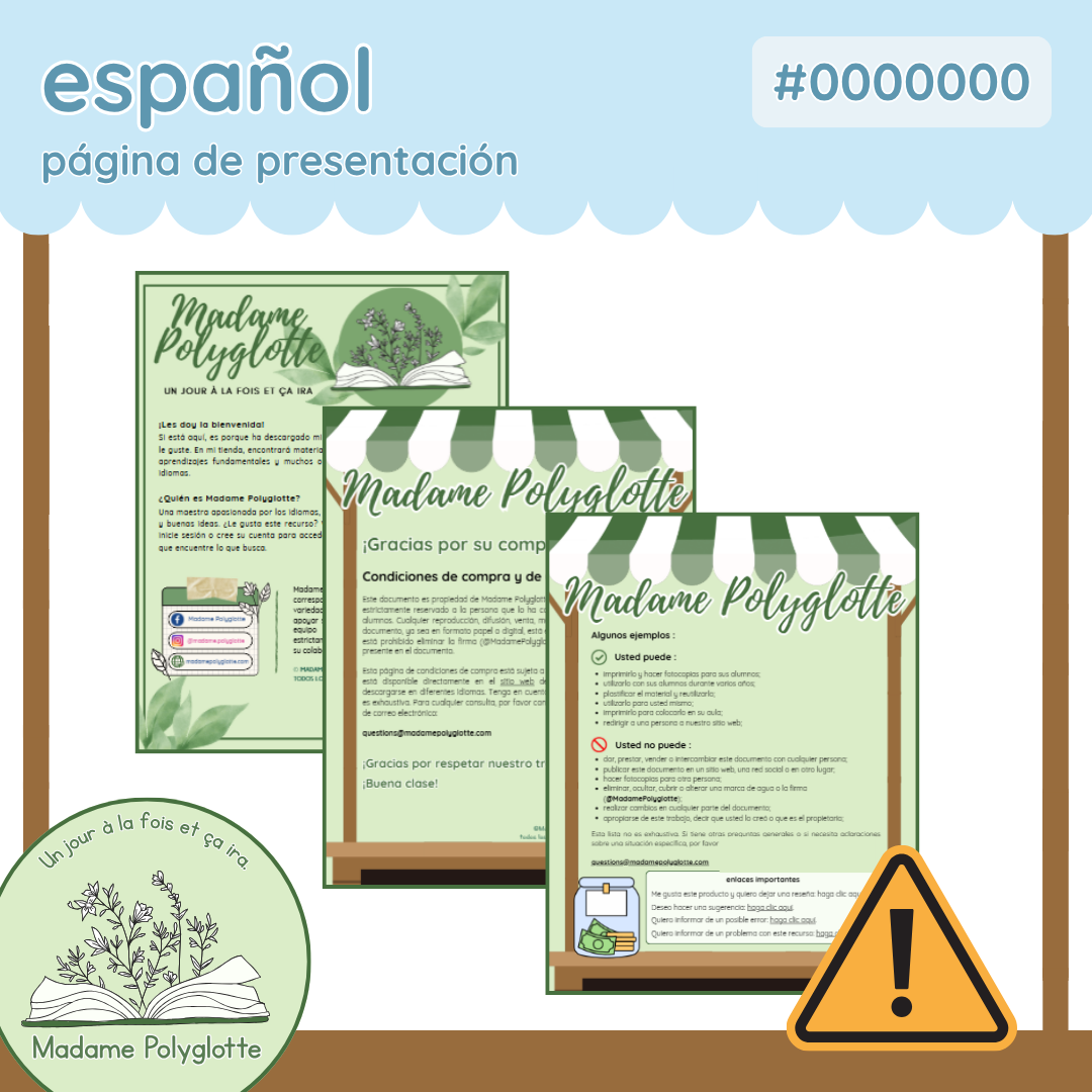 ES - Página de presentación - Page de présentation