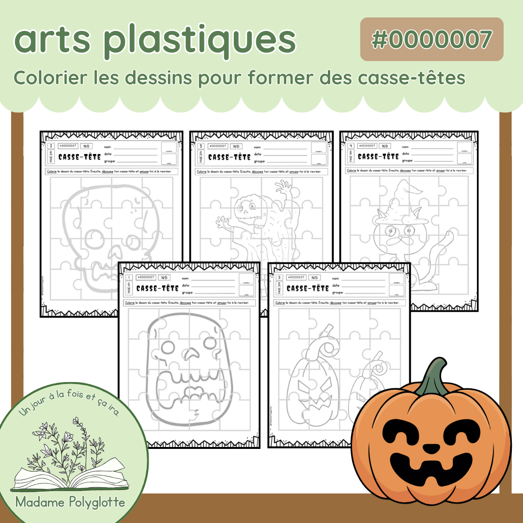 0000007 - Mes casse-têtes d'Halloween 16 mcx