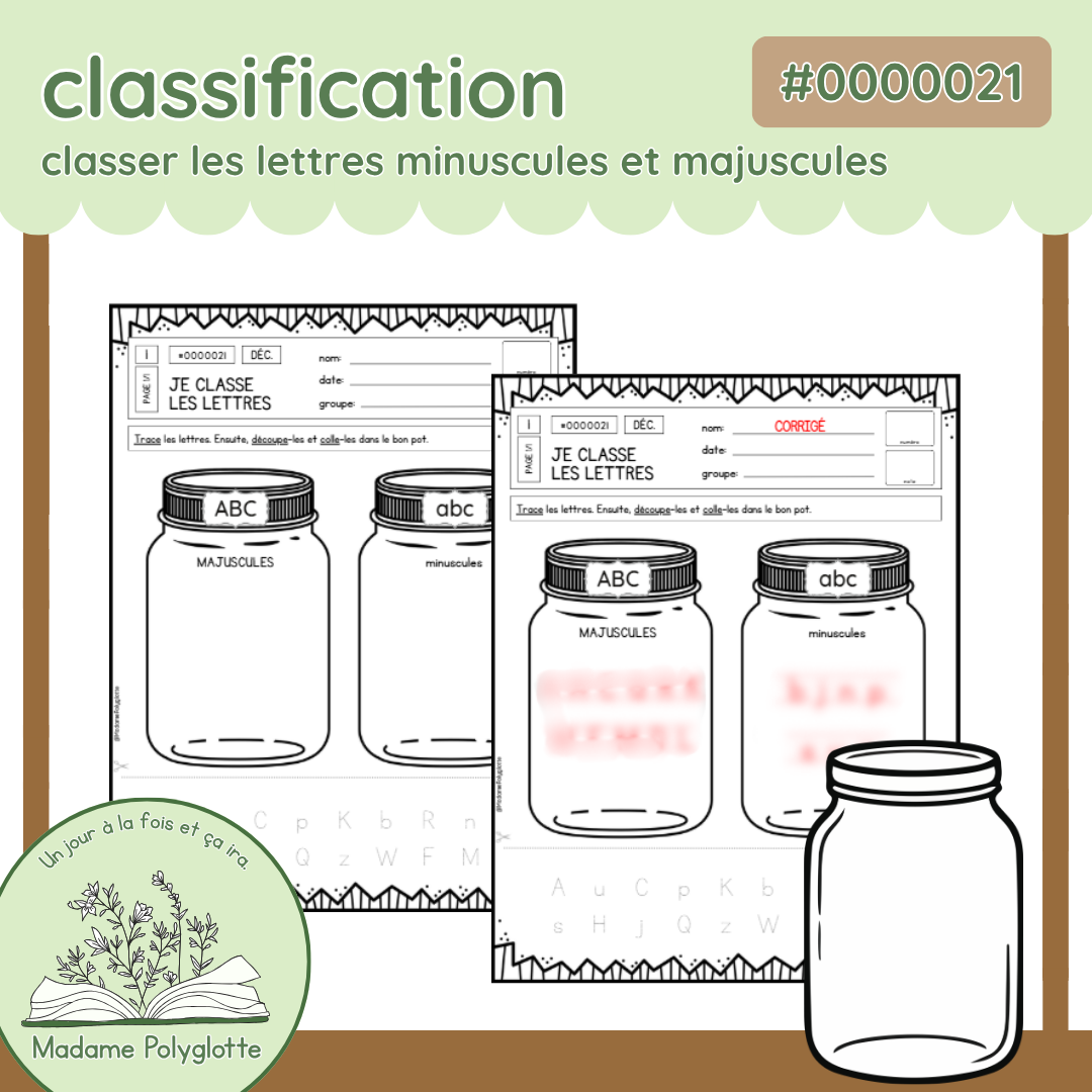 0000021 - Pots de classement: majuscules et minuscules