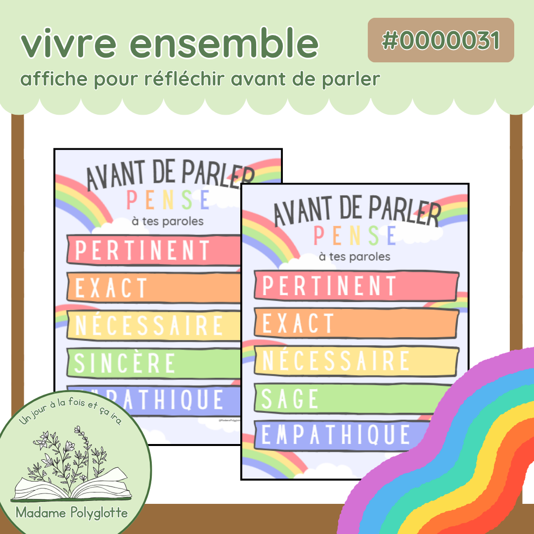 0000031 - Affiche pense avant de parler