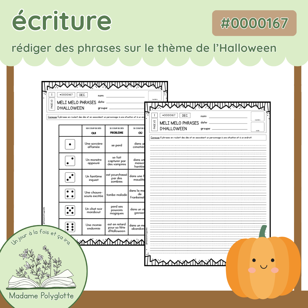 0000167 - Méli-mélo phrases d'Halloween