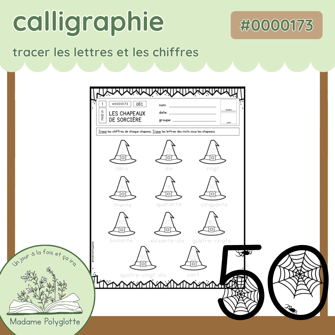 0000173 - Trace les chapeaux de sorcière 10-100