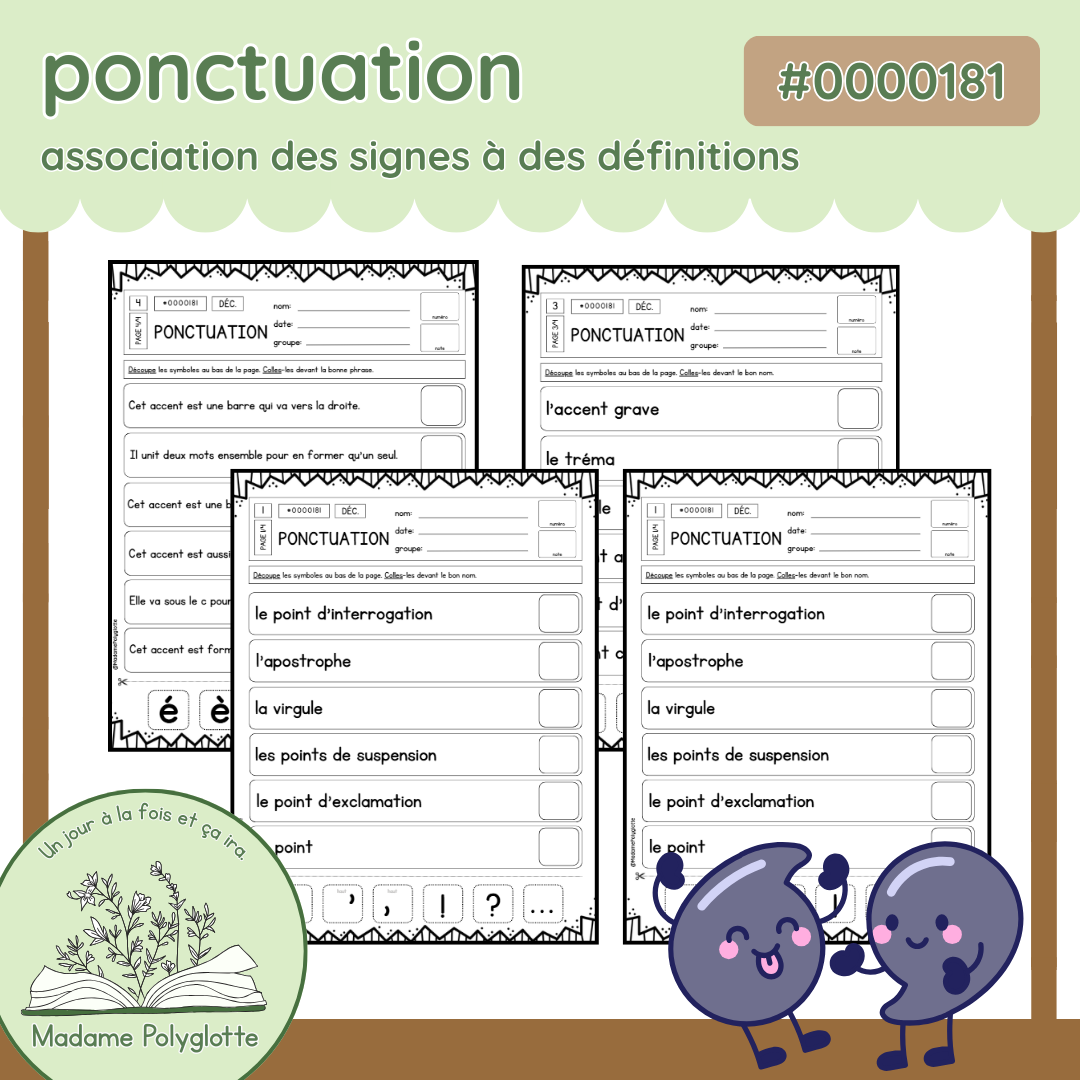 0000181 - Les signes de ponctuation