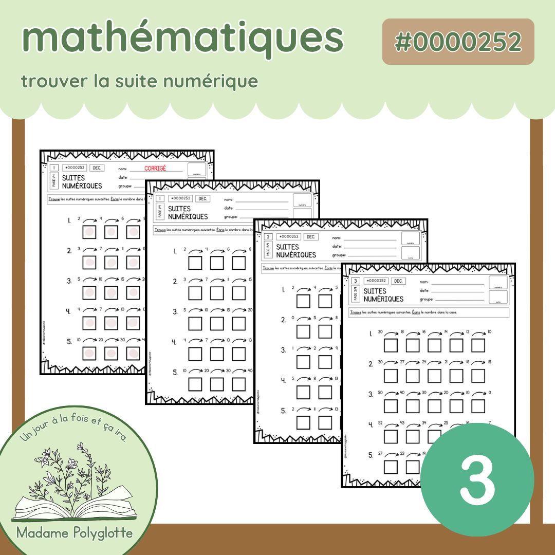 0000252 - Trouve le résultat de la suite logique