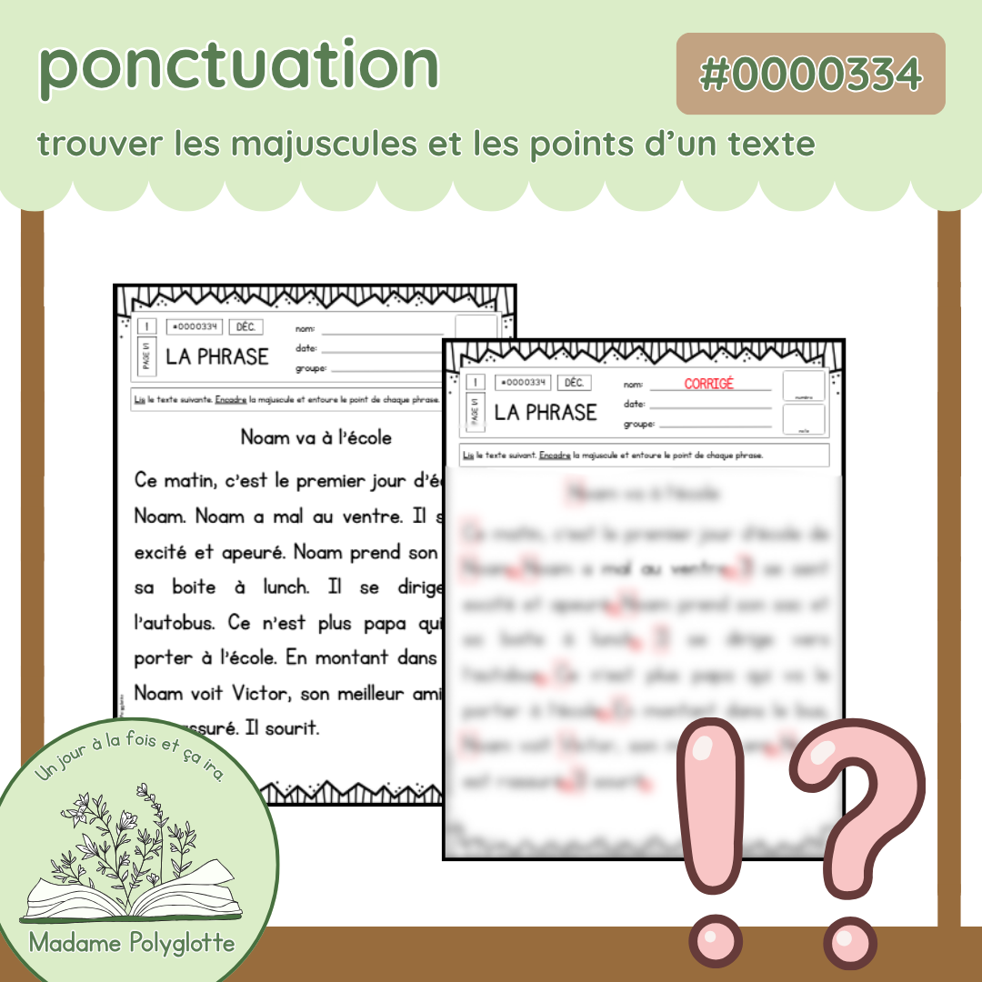 0000334 - La majuscule dans la phrase de base