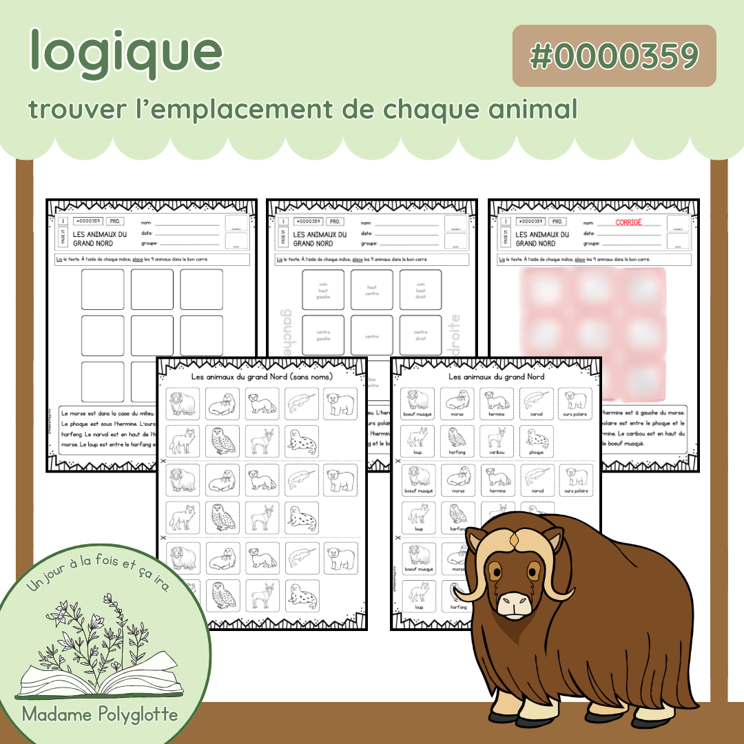 0000359 - Je lis et je résonne - Les animaux polaires 1