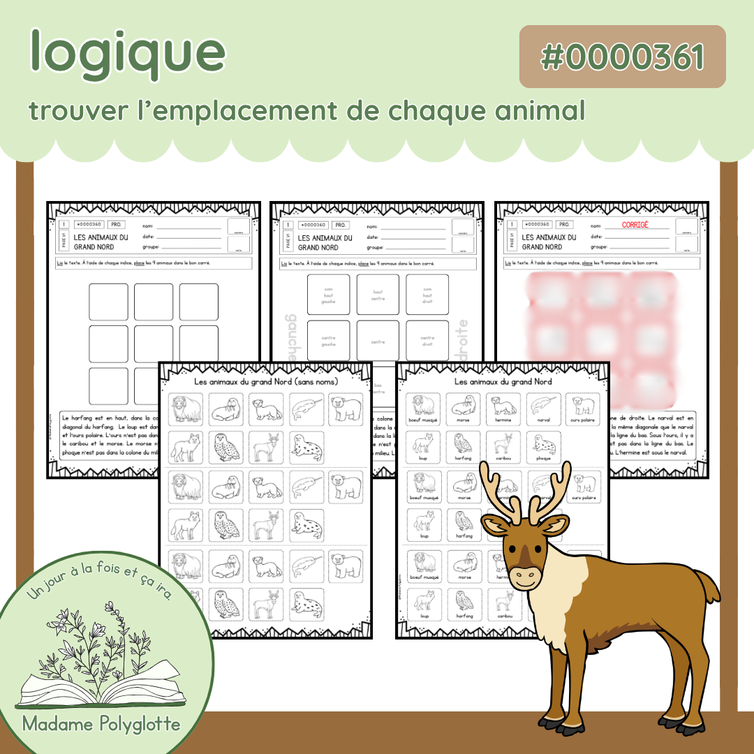 0000361 - Je lis et je résonne - Les animaux polaires