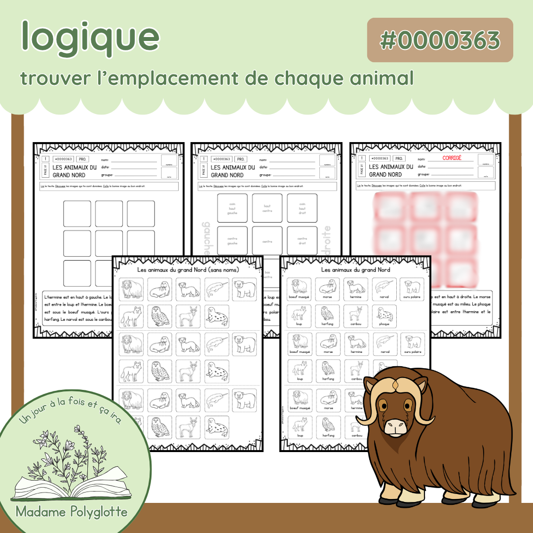 0000363 - Je lis et je résonne - Les animaux polaires