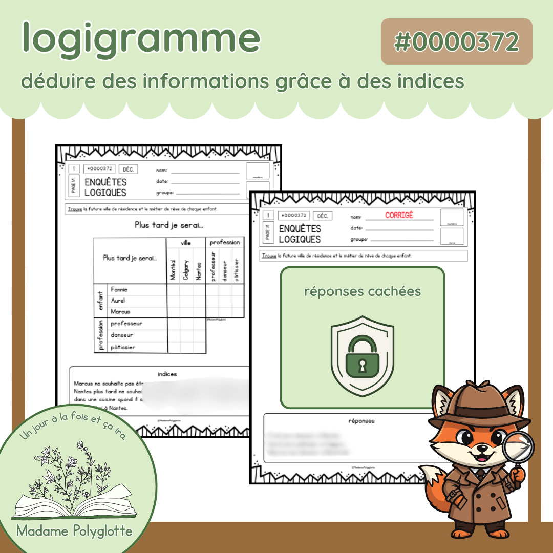 0000372 - Enquêtes logiques - Plus tard je serai...