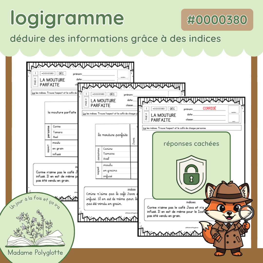0000380 - Enquêtes logiques - La mouture parfaite