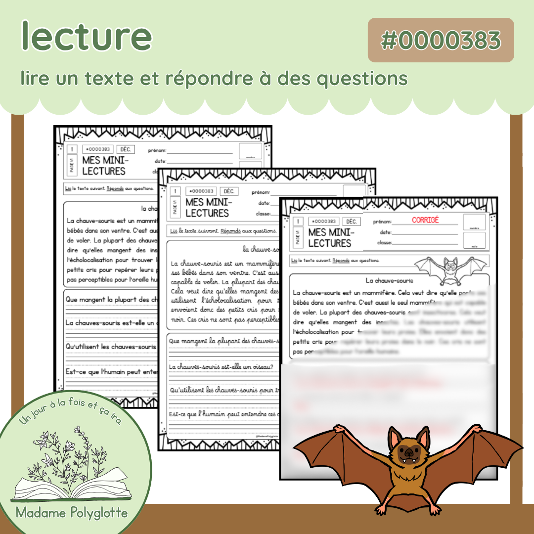 0000383 - Mini lecture - la chauve-souris