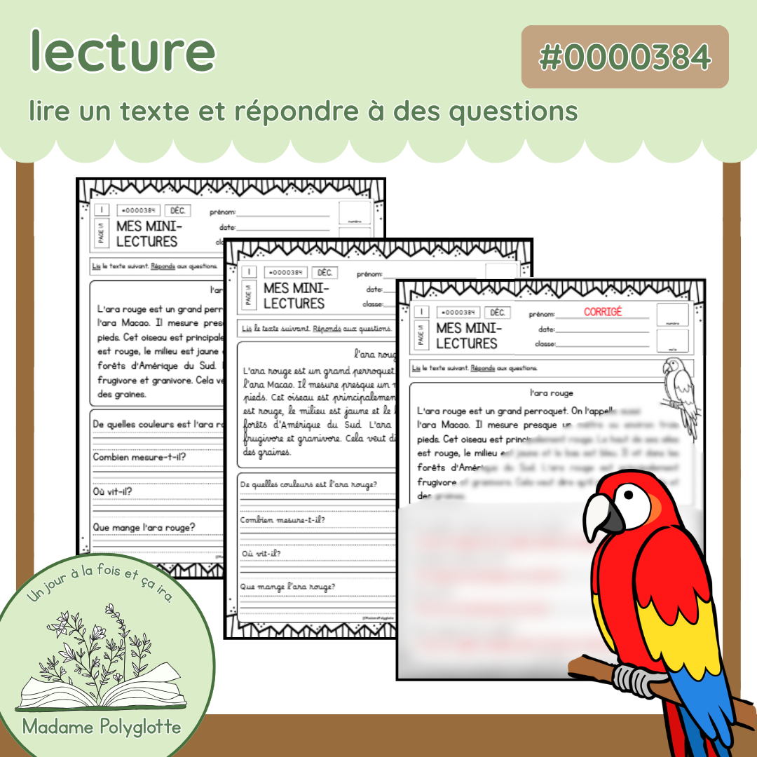 0000384 - Mini lecture - le ara rouge