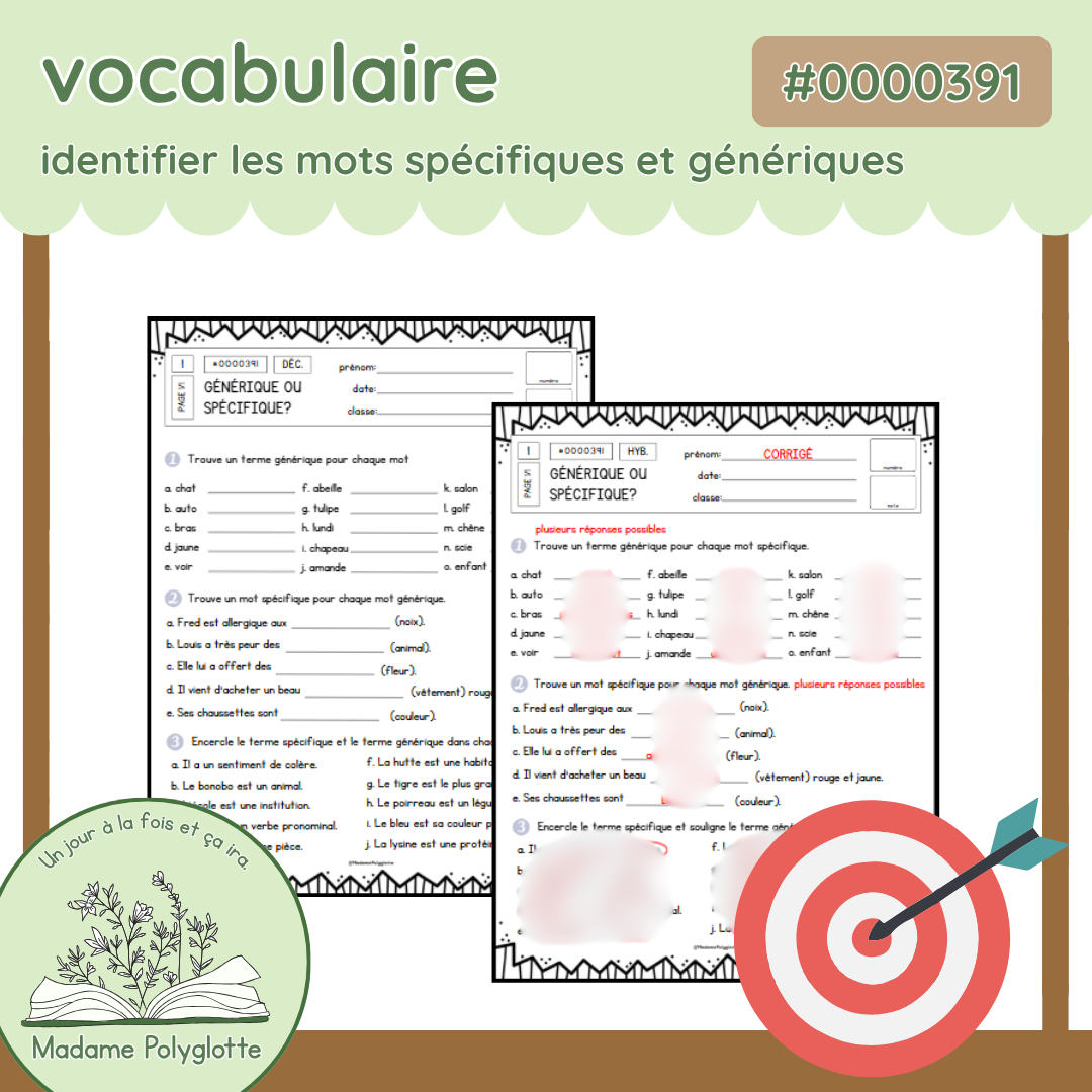 0000391 - Je m'exerce - générique ou spécifique