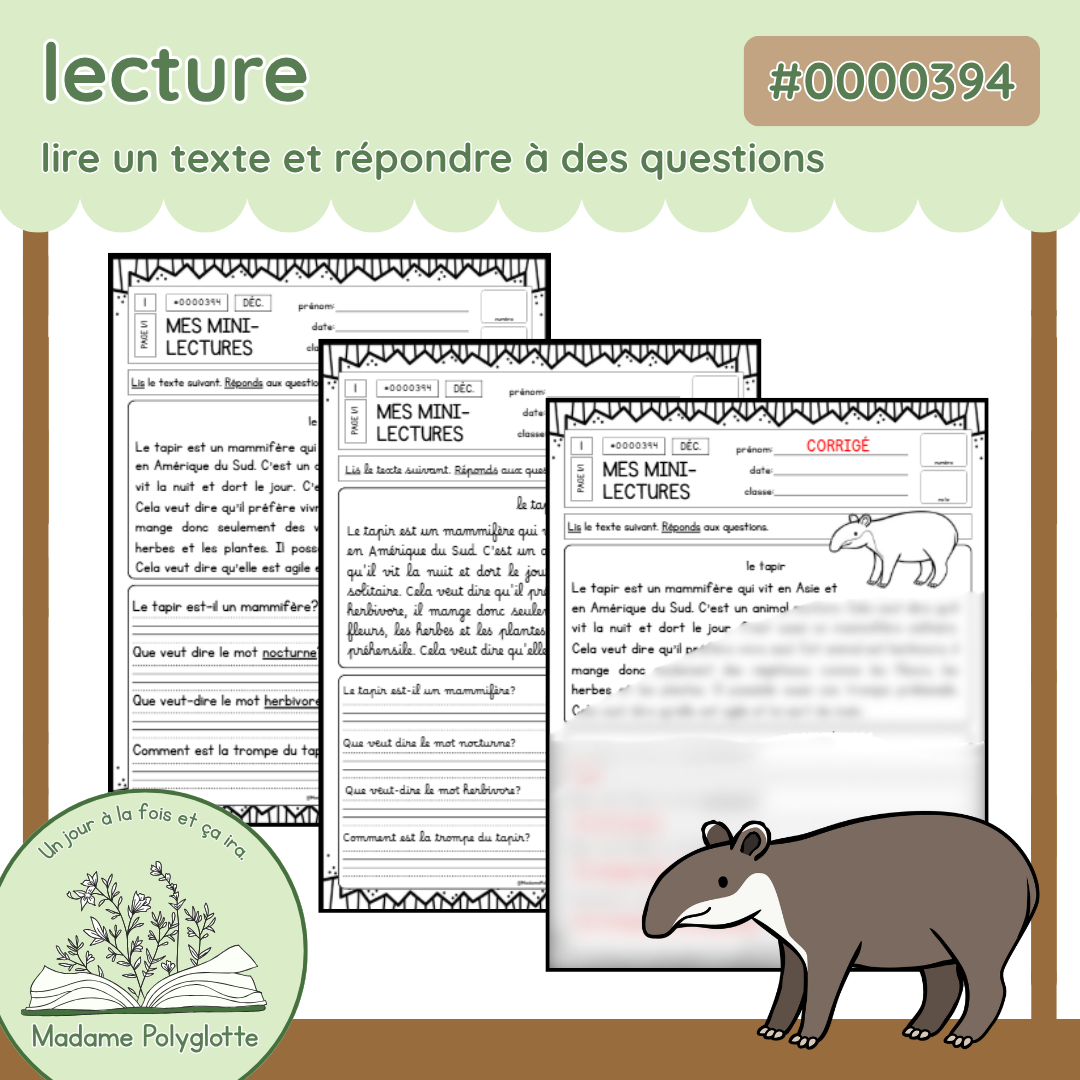 0000394 - Mini-lecture - le tapir