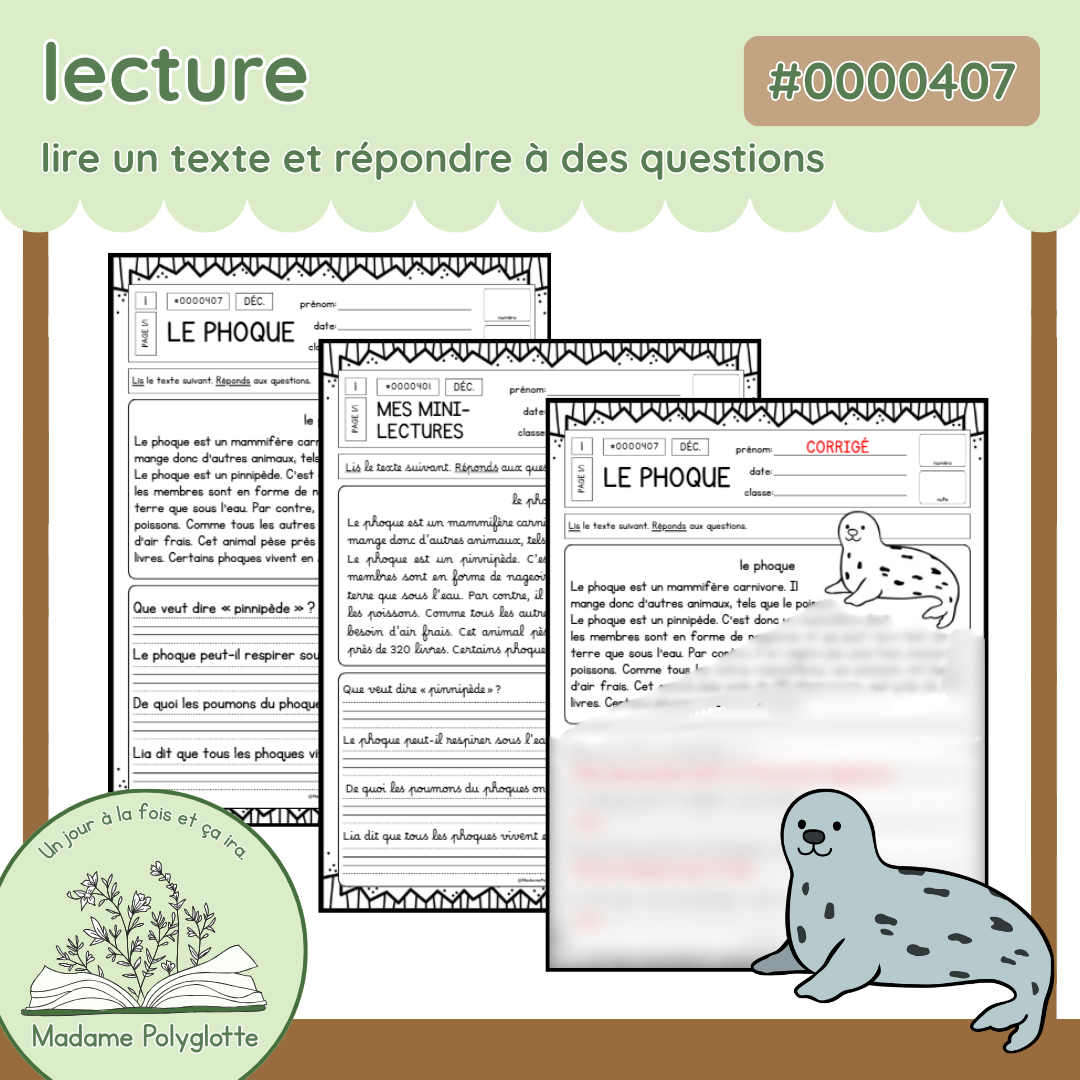 0000407 - Mini-lecture - le phoque
